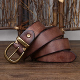 Genuine Leather Buckle Vintage Distressed Belt