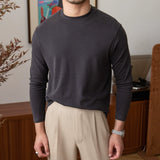 Men's Retro Casual Round Neck Long Sleeve Top