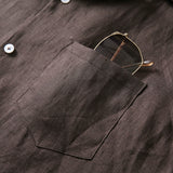 Breathable Loose Cuban Collar Linen Casual Shirt
