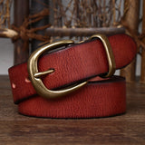 Genuine Leather Buckle Vintage Distressed Belt