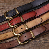 Genuine Leather Buckle Vintage Distressed Belt