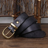 Genuine Leather Buckle Vintage Distressed Belt