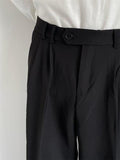 Men's Loose Casual Suit Pants Retro Straight Wide Leg Pants