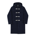 Loose Hooded Horn Button Casual Coat
