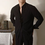 Men's Casual Slim Fit Cotton And Linen Shirt