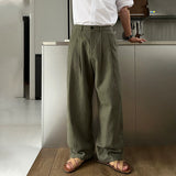Loose-Fit Straight-Leg Linen Casual Trousers