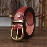 Genuine Leather Buckle Vintage Distressed Belt
