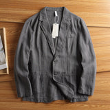 Men's American Retro Linen Jacket, Casual Lightweight Coat, Vintage Style Spring Summer