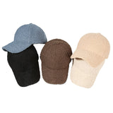 Plush Warm Solid Color Baseball Cap