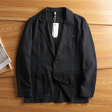 Men's American Retro Linen Jacket, Casual Lightweight Coat, Vintage Style Spring Summer