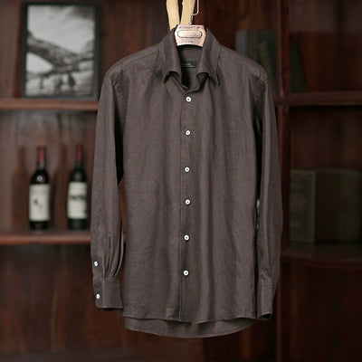 Linen Italian Casual Button Vintage Shirt