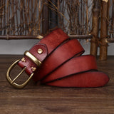 Genuine Leather Buckle Vintage Distressed Belt