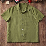 Breathable Loose Cuban Collar Linen Casual Shirt