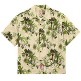Retro Linen Banana Cuban Collar Short Sleeve Shirt