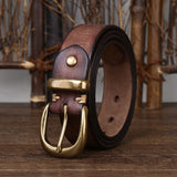 Genuine Leather Buckle Vintage Distressed Belt