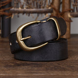 Genuine Leather Buckle Vintage Distressed Belt
