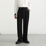 Italian Casual Straight-leg Loose Trousers