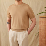 Lyocell Breathable Casual Round Neck T-shirt