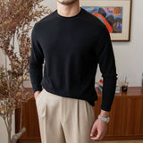 Men's Retro Casual Round Neck Long Sleeve Top