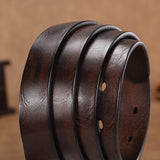 Distressed Decorative Cowhide Belt