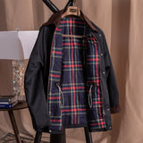 Vintage Waterproof Windbreaker Corduroy Lapel Jacket