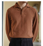 Men's Business Casual Long Sleeve Polo Shirt