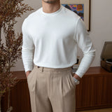Men's Retro Casual Round Neck Long Sleeve Top