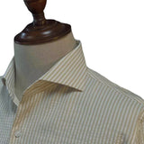 Men's Casual Windsor Collar Long Sleeve Striped Shirt