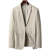 Men's Casual Business Blazer, Wrinkle Resistant Suit Jacket, Smart Casual Sport Coat