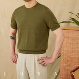 Lyocell Breathable Casual Round Neck T-shirt