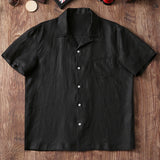 Breathable Loose Cuban Collar Linen Casual Shirt