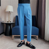 Men's Iron Free Premium  Classic Fit Flat Front Expandable Waist Casual Pant