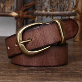 Genuine Leather Buckle Vintage Distressed Belt