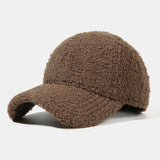 Plush Warm Solid Color Baseball Cap