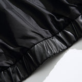Men's Stand Collar Leather Jacket, Casual Motorcycle Biker Coat, Windproof Outerwear