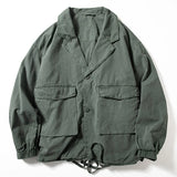 Men's Vintage Loose Jacket, Casual Retro Outerwear, Lightweight Streetwear Coat