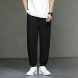 Men's Casual Loose Elastic Waist Sports Ninth Pants