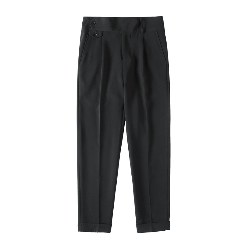 Men's Business British High Waist Slim Pants chicoud Men's Business British High Waist Slim Pants chicoud