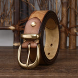 Genuine Leather Buckle Vintage Distressed Belt