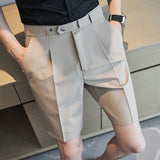 Men's Straight Business British Style Pocket Solid Color Suit Pants