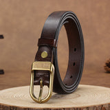 Distressed Decorative Cowhide Belt