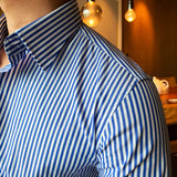 Men's Gentleman Business Casual Striped Slim Fit Shirt