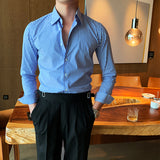 Men's Gentleman Business Casual Striped Slim Fit Shirt