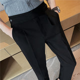 Men's Iron Free Premium  Classic Fit Flat Front Expandable Waist Casual Pant