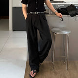 Loose-Fit Straight-Leg Linen Casual Trousers