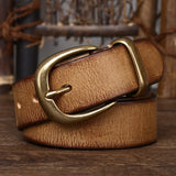 Genuine Leather Buckle Vintage Distressed Belt