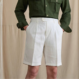 Breathable Linen Elastic High-Waisted Casual Shorts