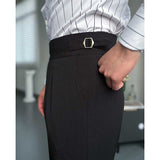 Drape High Waist Straight Vintage Trousers