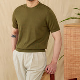Lyocell Breathable Casual Round Neck T-shirt