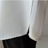Men's British Cuban Collar Solid Color Long Sleeve Casual Shirt
